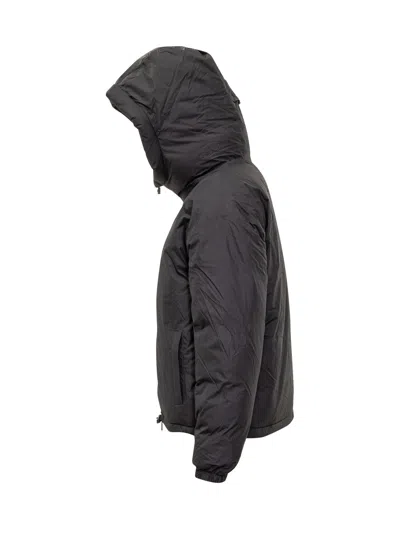 K-way Lightweight Hooded Puffer Jacket In Black Pure