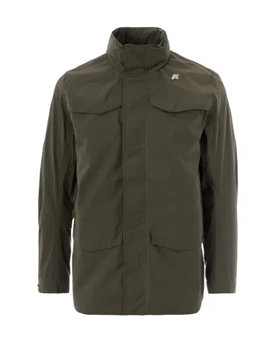 K-way Lightweight Men's Raincoat In Green