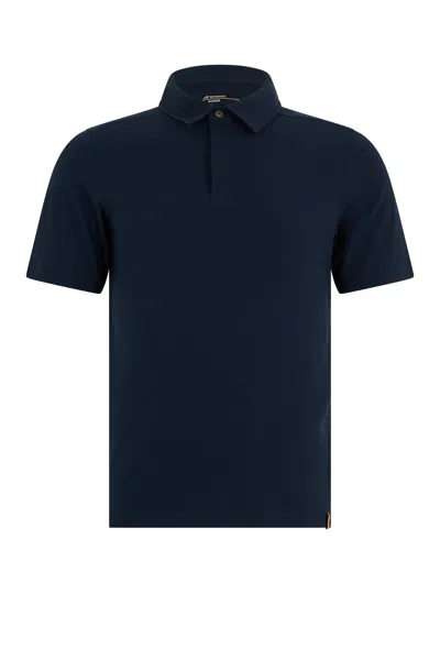 K-way Lightweight Short-sleeved Polo Shirt In Black