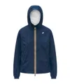K-way Sophie Plus.2 Reversible Nylon Jacket In Blue