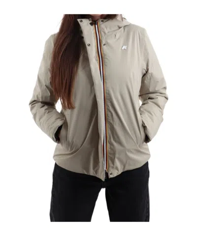 K-way Lil Soft Touch Marmotta Short Insulated Jacket In Gray