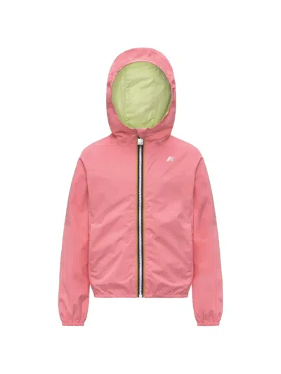 K-way Kids' Lily Hooded Jacket In Pink