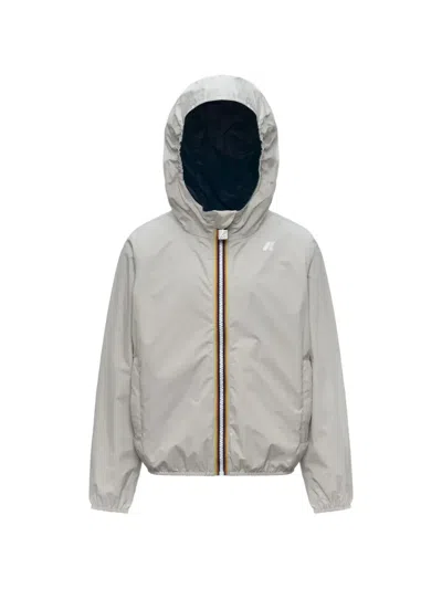 K-way Kids' Lily Hooded Zip Jacket In Gray