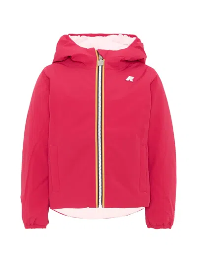 K-way Kids' Lily Reversible Padded Jacket In Pink
