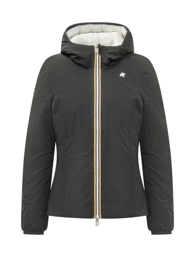 K-way Lily St Thermo Double Puffer Jacket In Gray