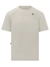 K-way Logo Applied T-shirt In Beige Lt