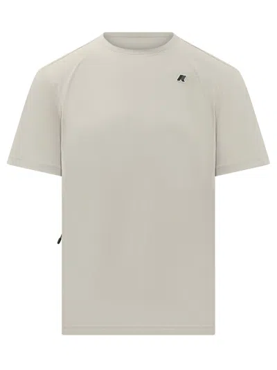 K-way Logo Applied T-shirt In Beige Lt