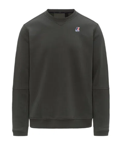K-way Logo Crewneck Sweatshirt In Gray