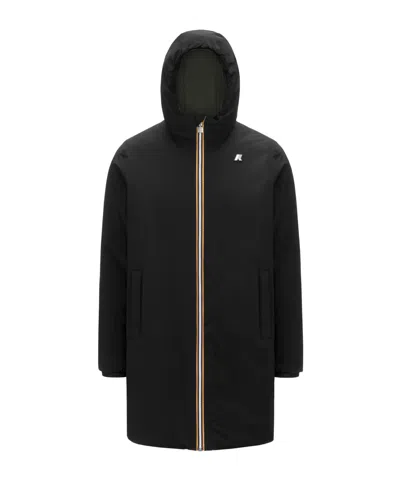 K-way Logo Parka In Black