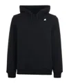K-way Logo Patch Drawstring Hoodie In Black