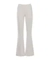 K-way Logo Patch Flared Pants In White
