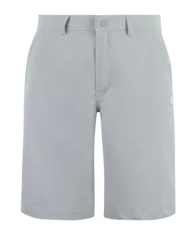 K-way Logo Patch Shorts In Gray