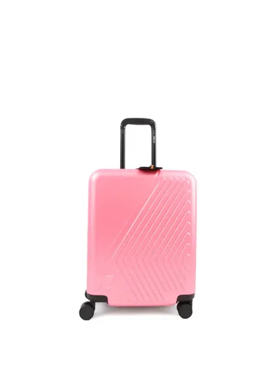 K-way Kids' Logo Suitcase In Pink