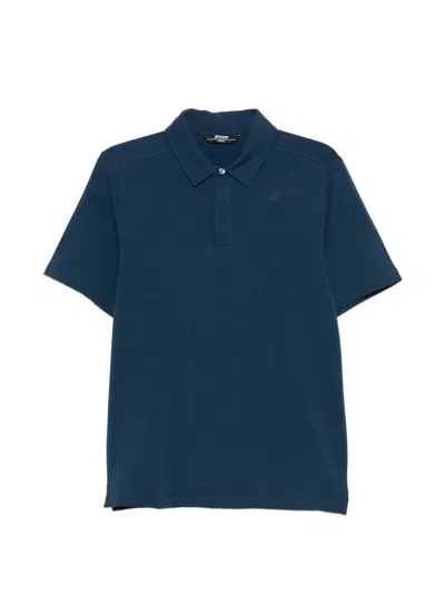 K-way Logo-detail Polo Shirt In Blue