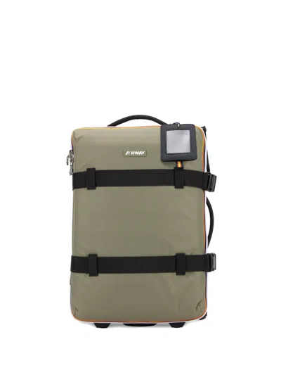 K-way Logo-patch Buckle-strap Luggage & Holdalls In Black