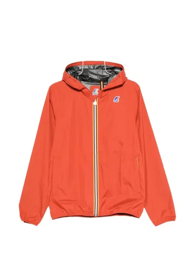 K-way Logo-patch Hooded Jacket In Red