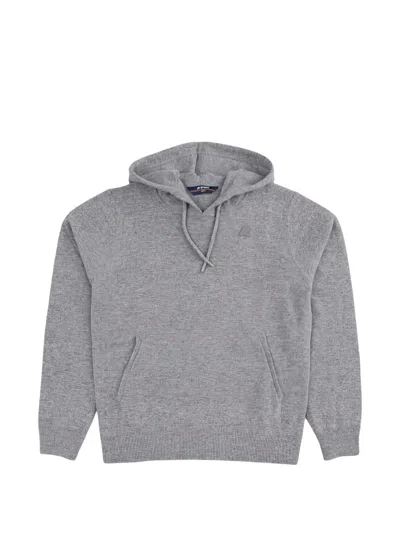 K-way Logo-patch Hoodie In Gray