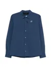 K-way Logo-patch Overshirt In Blue