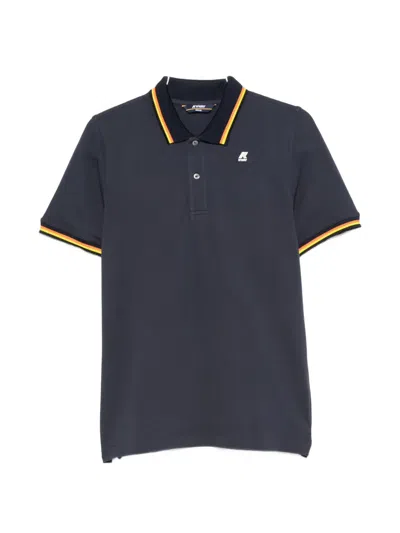 K-way Logo-patch Polo Shirt In Blue