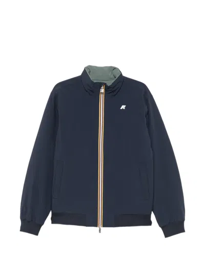 K-way Logo-patch Reversible Jacket In Blue