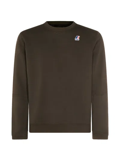 K-way Logo-patch Sweater In Brown