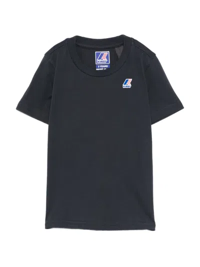 K-way Babies' Logo-patch T-shirt In Blue
