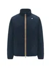 K-way Logo-patch Zip-up Jacket In Black