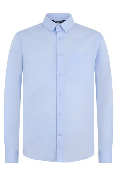 K-way Long-sleeved Cotton Shirt In Blue