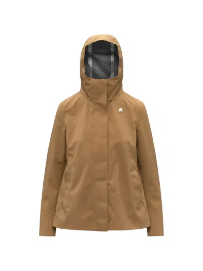 K-way Madalina Bonded Jersey Jacket In Brown
