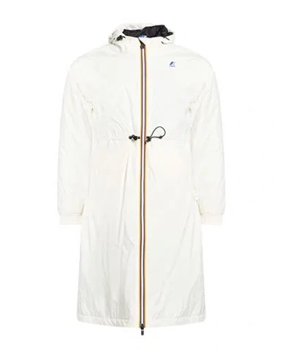 K-way Man Coat White Size S Polyamide In Metallic