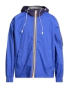 K-way Man Jacket Azure Size L Polyamide In Blue
