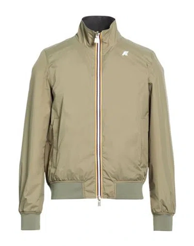 K-way Man Jacket Military Green Size Xxl Recycled Nylon