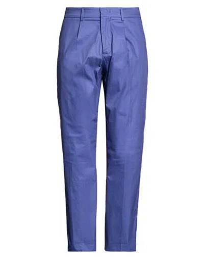 K-way Man Pants Blue Size L Cotton, Polyamide, Elastane