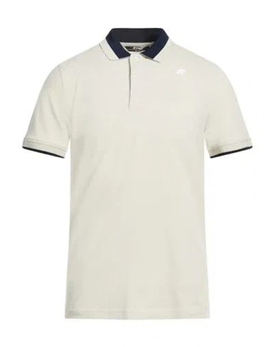 K-way Man Polo Shirt Beige Size L Cotton, Elastane In Sand