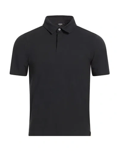 K-way Man Polo Shirt Black Size M Cotton, Elastane