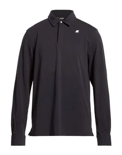 K-way Man Polo Shirt Navy Size Xl Cotton, Elastane In Black