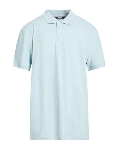 K-way Man Polo Shirt Sky Blue Size Xxl Cotton, Elastane