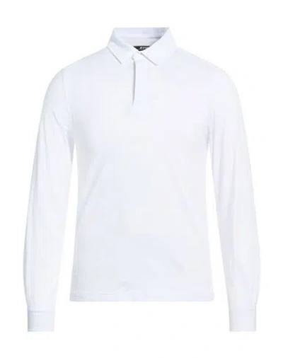 K-way Man Polo Shirt White Size Xl Cotton, Elastane
