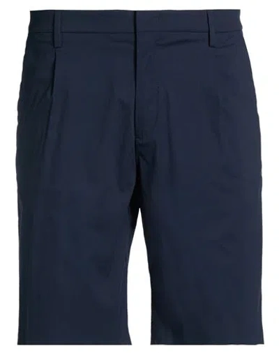K-way Man Shorts & Bermuda Shorts Navy Size 38 Cotton, Polyamide, Elastane In Blue