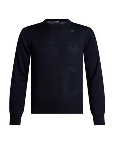 K-way Man Sweater Midnight Blue Size S Virgin Wool