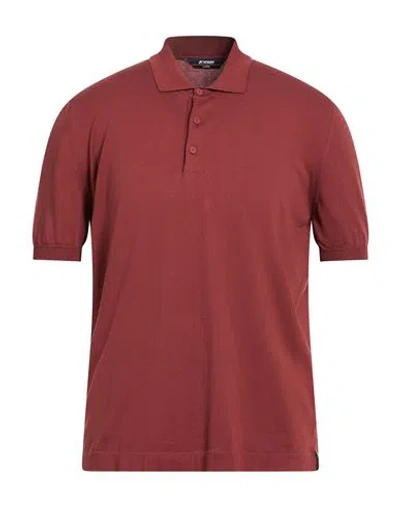 K-way Man Sweater Rust Size L Cotton In Red