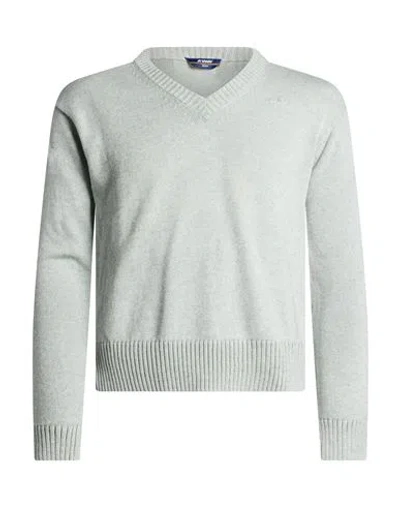 K-way Man Sweater Sage Green Size S Cotton, Cashmere In Blue