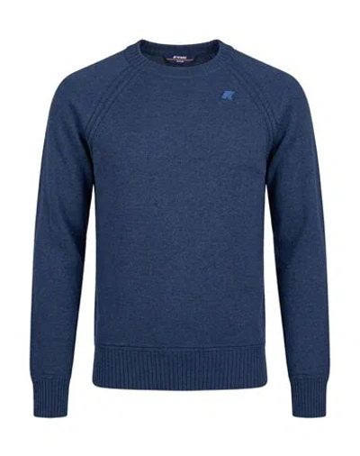 K-way Man Sweater Slate Blue Size Xl Polyamide, Wool, Viscose, Cashmere