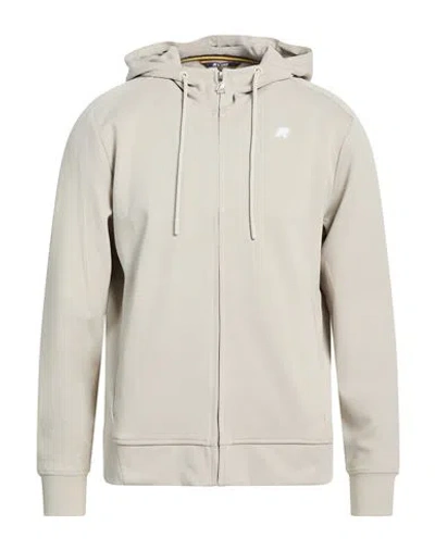 K-way Man Sweatshirt Beige Size Xxl Cotton, Polyester, Elastane In Neutral