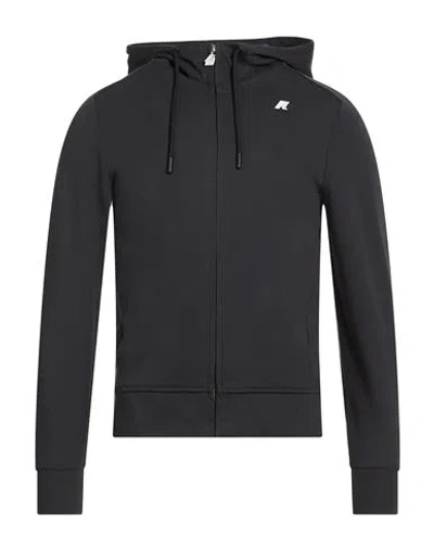 K-way Man Sweatshirt Black Size S Cotton, Polyester, Elastane