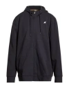 K-way Man Sweatshirt Navy Size 3xl Cotton, Polyester, Elastane In Black