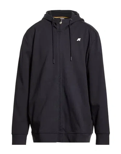 K-way Man Sweatshirt Navy Size 3xl Cotton, Polyester, Elastane In Black