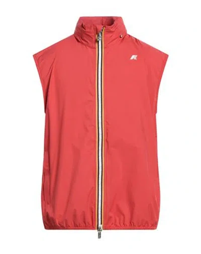 K-way Man Vest Tomato Red Size 3xl Polyester, Polyurethane