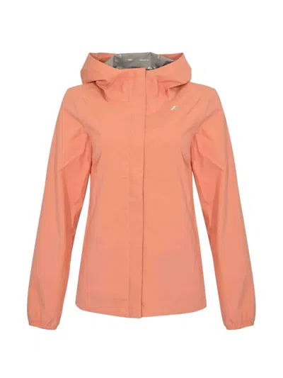 K-way Marguerite Hooded Jacket In Orange