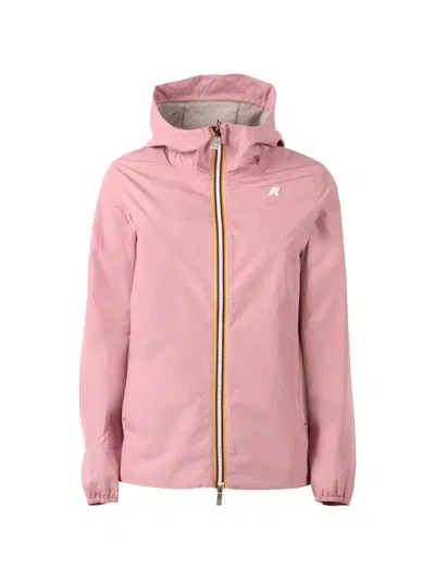 K-way Marguerite Stretch Poly Jersey Jacket In Pink